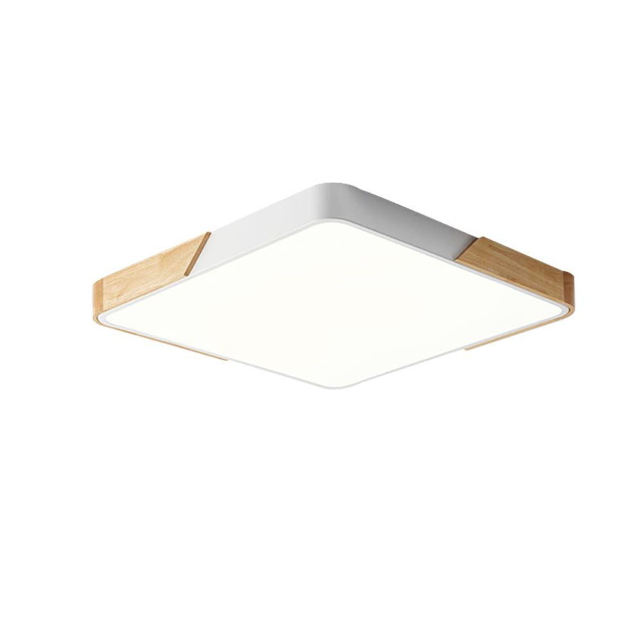 Farmhouze Light-LED Square Flush Mount Light-Ceiling Light-Dimmable with Remote Control-