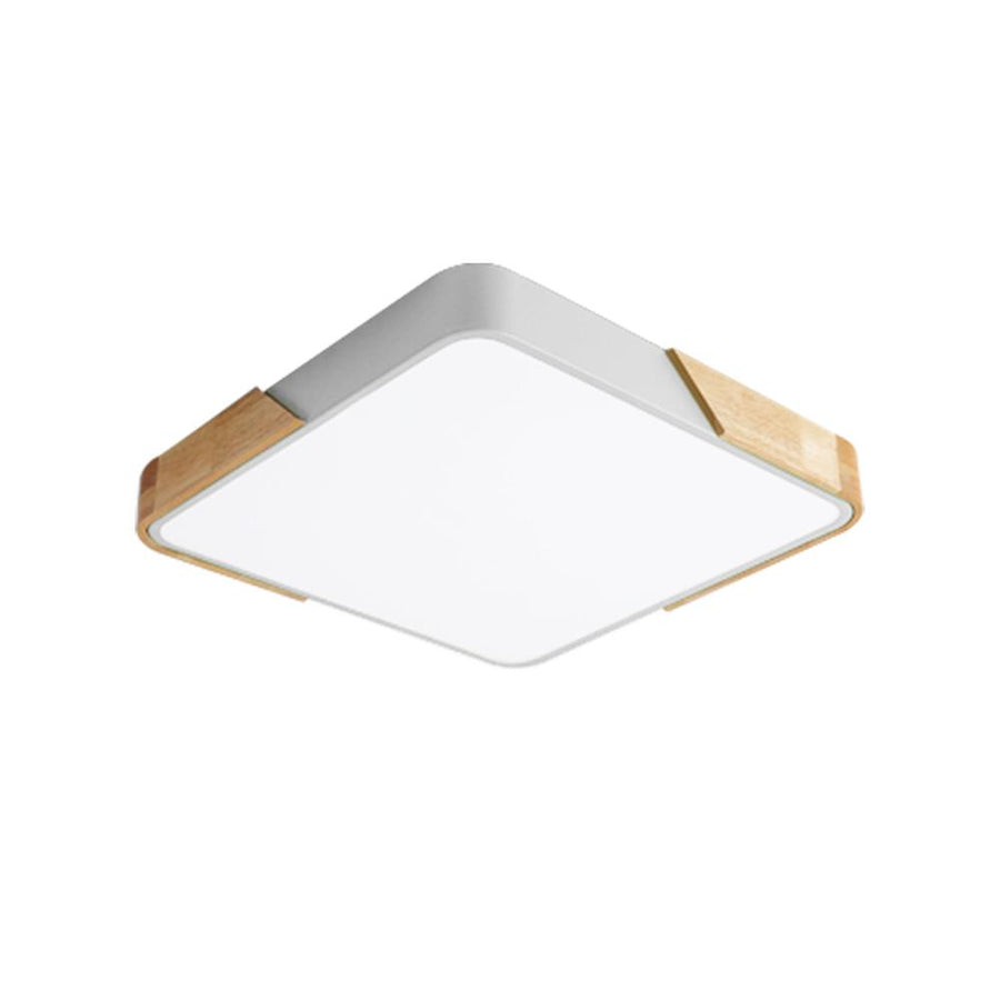 Farmhouze Light-LED Square Flush Mount Light-Ceiling Light-Dimmable with Remote Control-