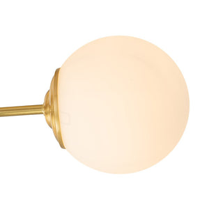 Farmhouze Light-Mid Century 3-Light Opal Glass Globe Ceiling Light-Ceiling Light-Brass-3-Light