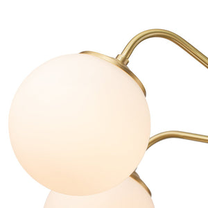 Farmhouze Light-Mid-Century 6-Light Opal Glass Globe Sputnik Chandelier-Chandelier-Brass-