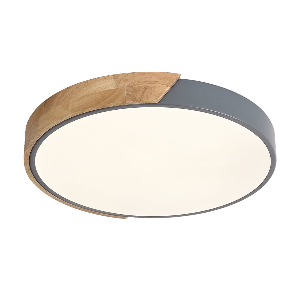 Minimalist LED Dimmable Round Ceiling Light | Farmhouze Light, LED Wood ...