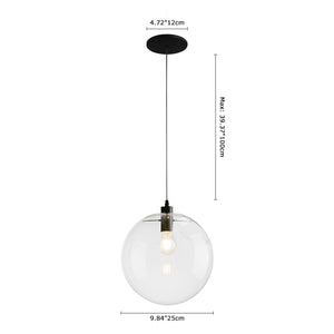 Farmhouze Light-Minimalist Glass Globe Pendant Light-Pendant-3-Lt-