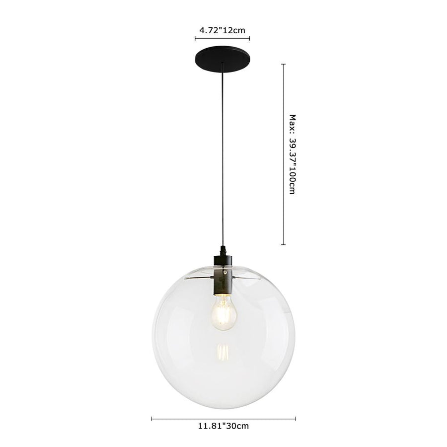 Farmhouze Light-Minimalist Glass Globe Pendant Light-Pendant-3-Lt-