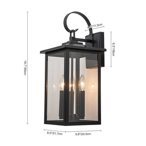 Farmhouze Light-Modern 3-Light Candle Style Lantern Outdoor Wall Sconce-Wall Sconce-3-Light-