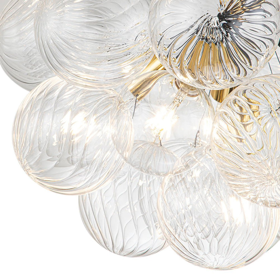Farmhouze Light-Modern 6-Light Dimmable Cluster Glass Globe Bubble Chandelier-Chandelier-6-Light-Black