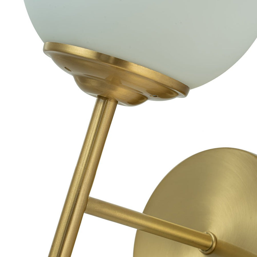 Farmhouze Light-Modern Brass 1-Light Frosted Glass Globe Wall Sconce-Wall Sconce-1-Light-Brass (Pre-Order)