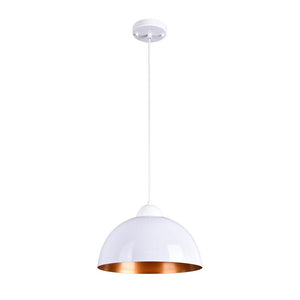 Farmhouze Light-Modern Farmhouse 1-Light Kitchen Metal Dome Pendant-Pendant-White*2-