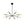 Load image into Gallery viewer, Farmhouze Light-Modern Mid-Century Linear Sputnik Pendant Light-Chandelier-Black+Brass-6-Light
