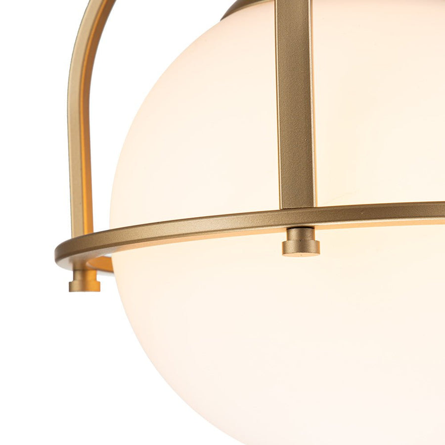 Farmhouze Light-Modern Vintage 1-Light Opal Glass Globe Pendant Light-Pendant-Brass-