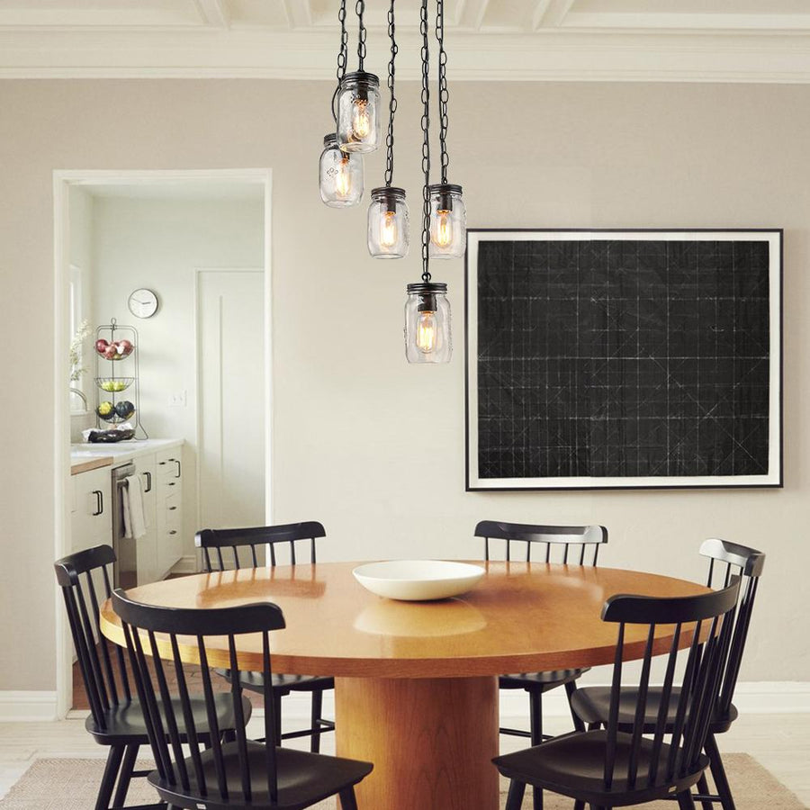 Mason Jar Dining Room Light