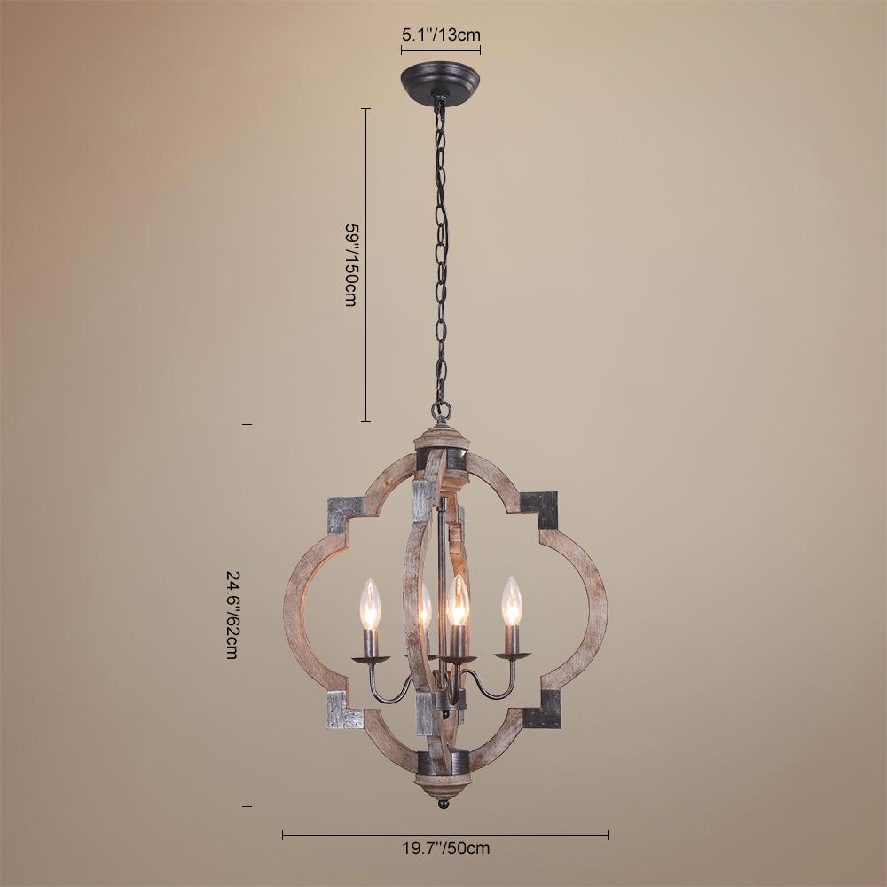 Rustic Geometric Lantern Pendant Light Farmhouze Light, Lantern