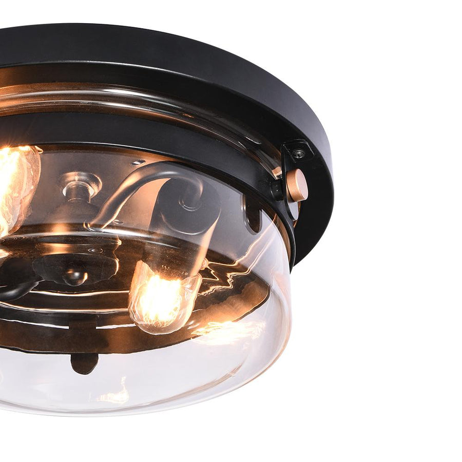 Farmhouze Light-Simple Drum Glass Ceiling Light-Ceiling Light--