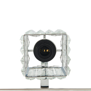 Farmhouze Light-Square Crystal Shade Vanity Wall Sconce-Wall Sconce-2-Light-Chrome