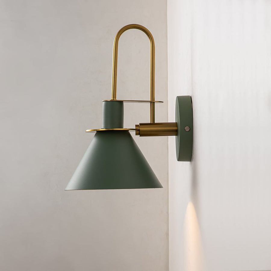 Farmhouze Light-Vintage Bedroom Bedside Wall Lamp-Wall Sconce-Green-