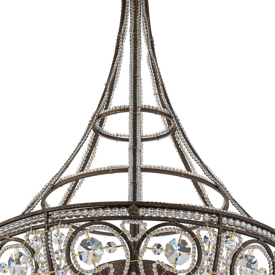 Farmhouze Light-Vintage French Bronze Empire Crystal Chandelier-Chandelier-Bronze-