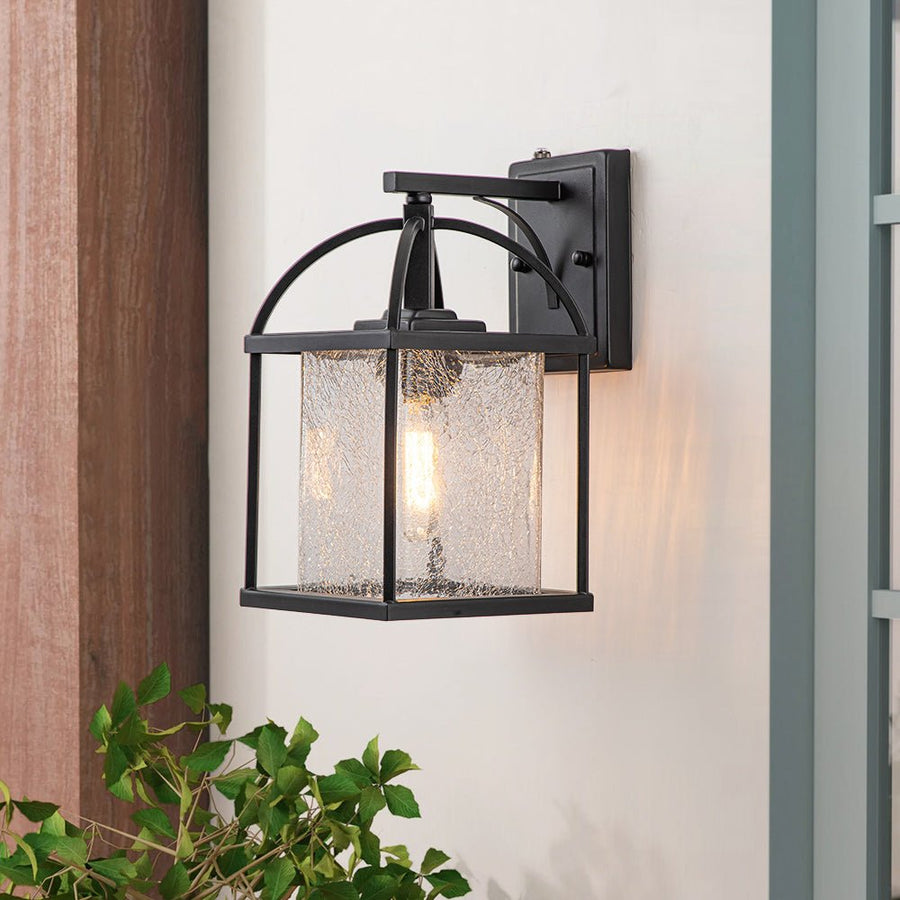 Farmhouze Light-Waterproof 1-Light Square Lantern Outdoor Wall Sconce-Wall Sconce-1 Pack-
