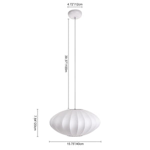 Farmhouze Light-White Fabric Lantern Pendant Light-Pendant-Ball-