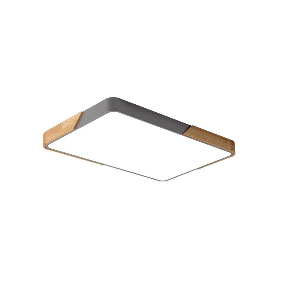 Wood Rectangle LED Ceiling Light | Farmhouze Light | Square Flush Mount ...
