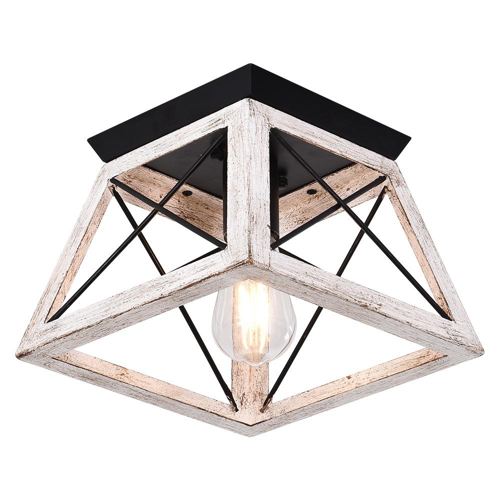 Farmhouse Square Cage Flush Mount Ceiling Light | Farmhouze Light ...