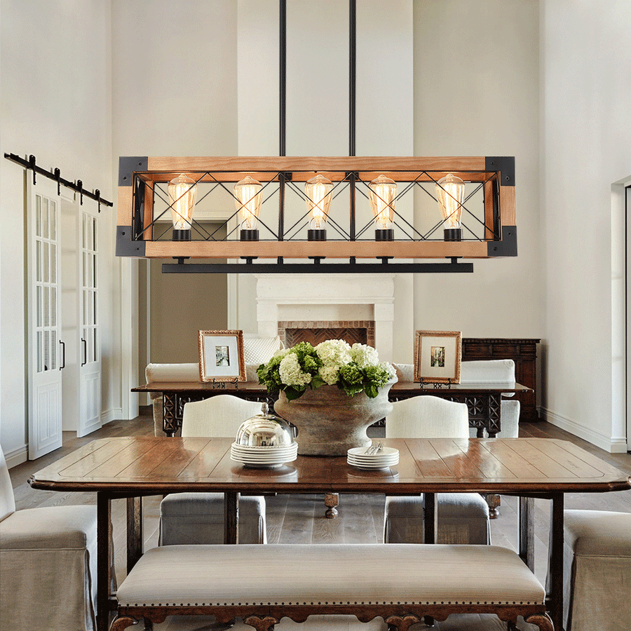 Farmhouse 2025 linear chandelier