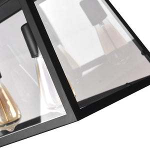 Farmhouze Lighting-Industrial 4-Light Black Rectangle Pendant-Pendant-Default Title-