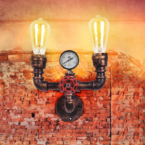 Farmhouze Lighting-Industrial Retro 2-Lights Pipe Wall Sconce-Wall Sconce-Default Title-