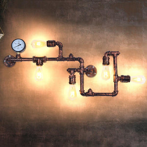 Farmhouze Lighting-Industrial Retro Steampunk Iron Wall Sconce-Wall Sconce-Bronze-