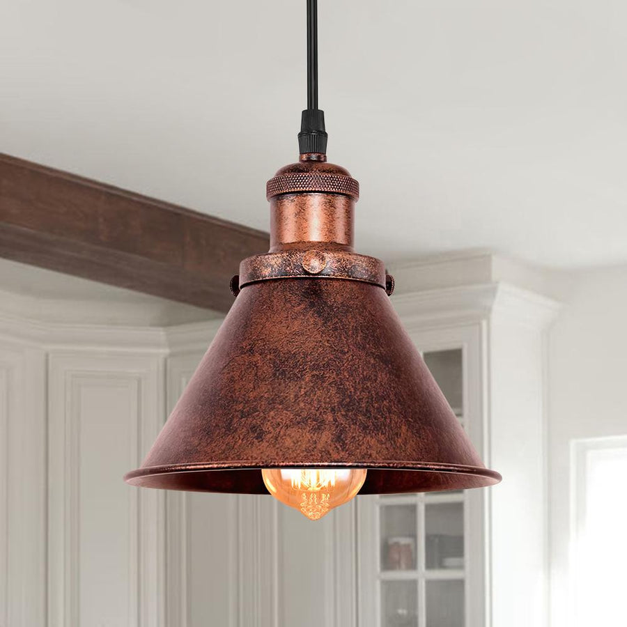 Farmhouze Lighting-Industrial Vintage Antique Copper Pendant Light-Pendant-Default Title-