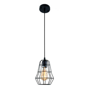 Farmhouze Lighting-Industrial Vintage Black Cage Pendant Light-Pendant-Default Title-
