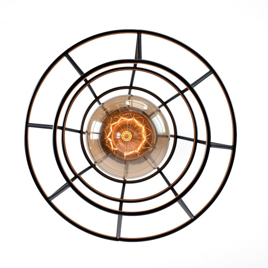 Farmhouze Lighting-Industrial Vintage Black Cage Pendant Light-Pendant-Default Title-
