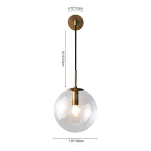 Farmhouze Lighting-Mid Century Glass Globe Hanging Wall Sconce-Wall Sconce-Default Title-