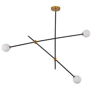 Farmhouze Lighting-Mid Century Hand-blown Glass Sputnik Chandelier-Chandelier-3 bulbs-