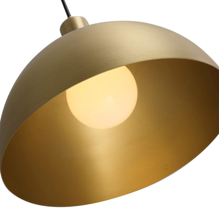 Farmhouze Lighting-Mid-century Single Light Brass Dome Pendant-Pendant-Default Title-