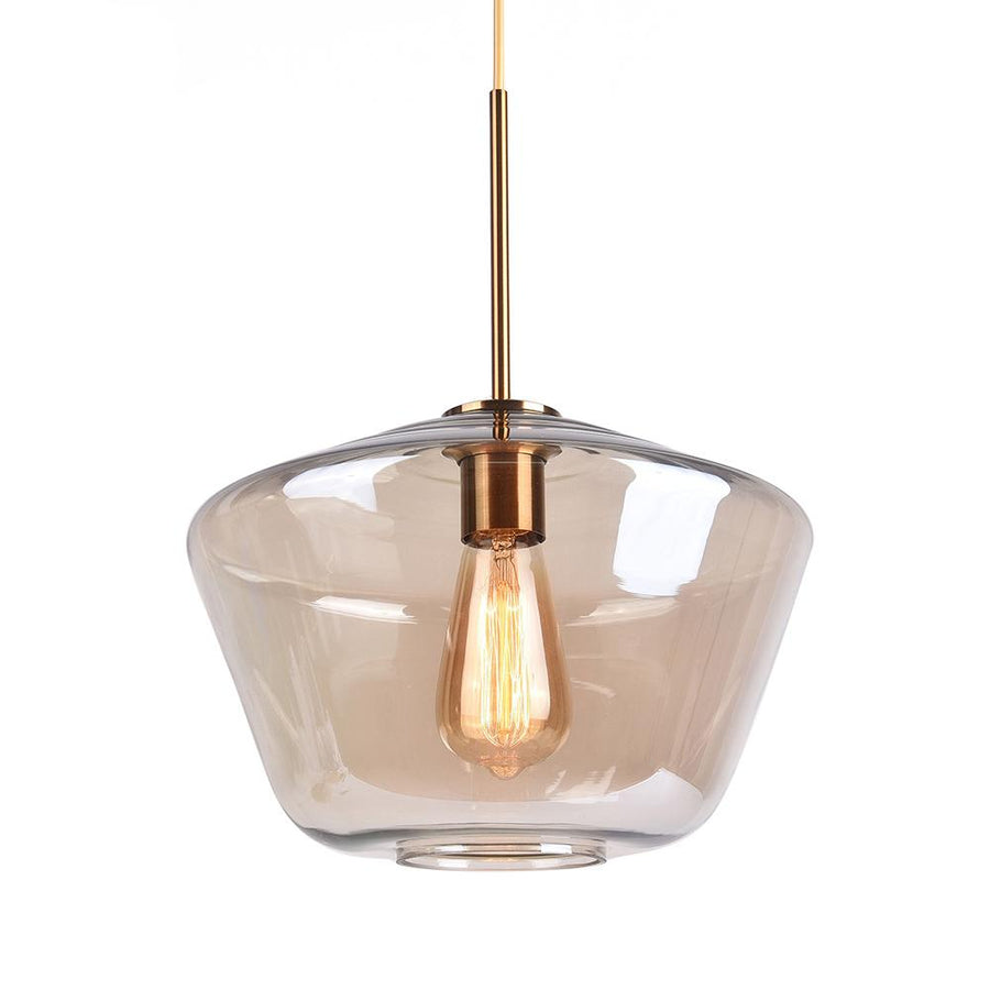 Farmhouze Lighting-Minimalist Geometric Glass Hanging Pendant Light-Pendant-L-Amber Glass
